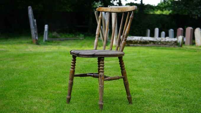 cemetery chair countryside empty